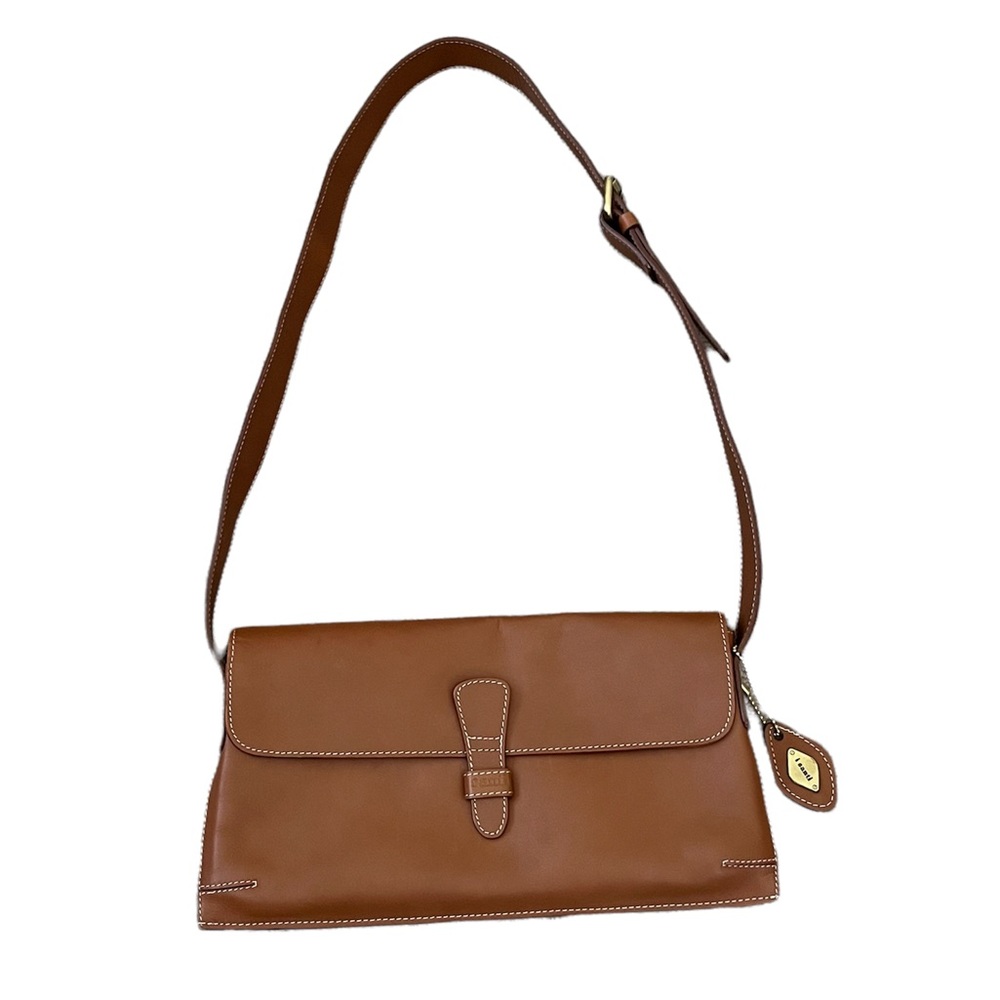 I Santi Italian Leather Purse Handbag Shoulder strap with Contrast Stitch